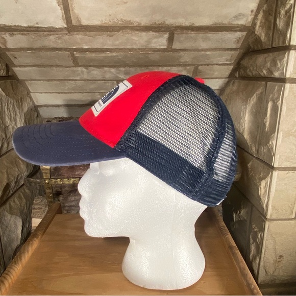 The North Face Mudder Trucker Hat Red/ Navy One Size Adjustable - Picture 3 of 8